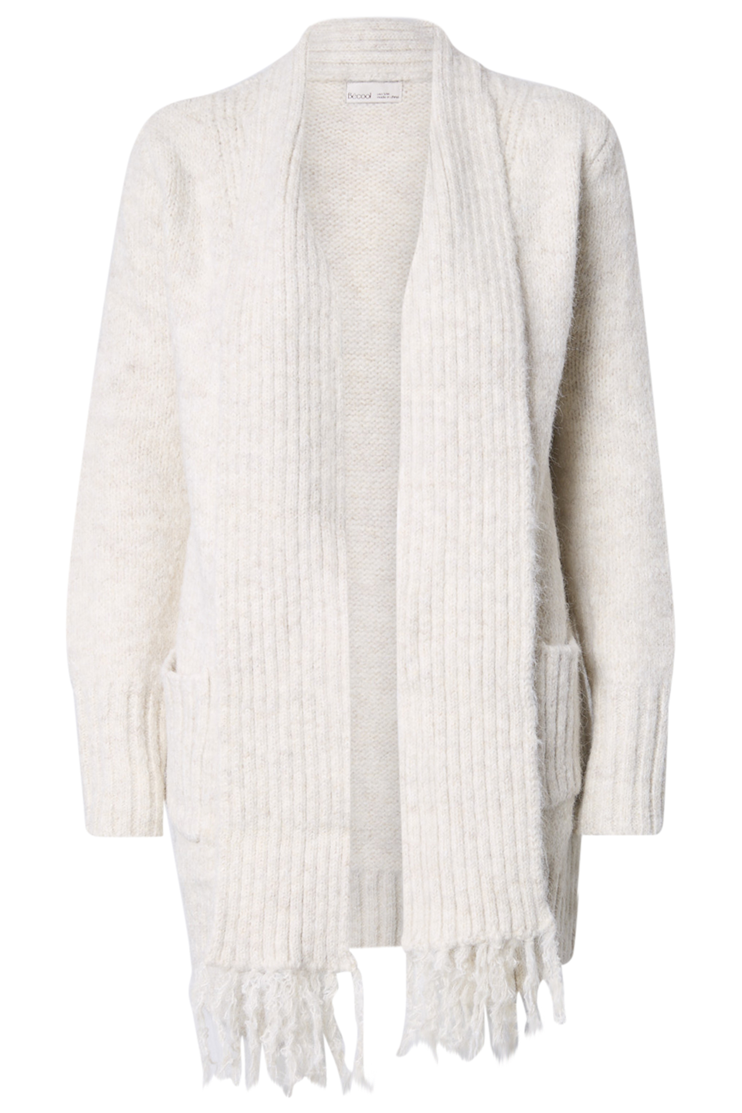 Cardigan with Attached Scarf