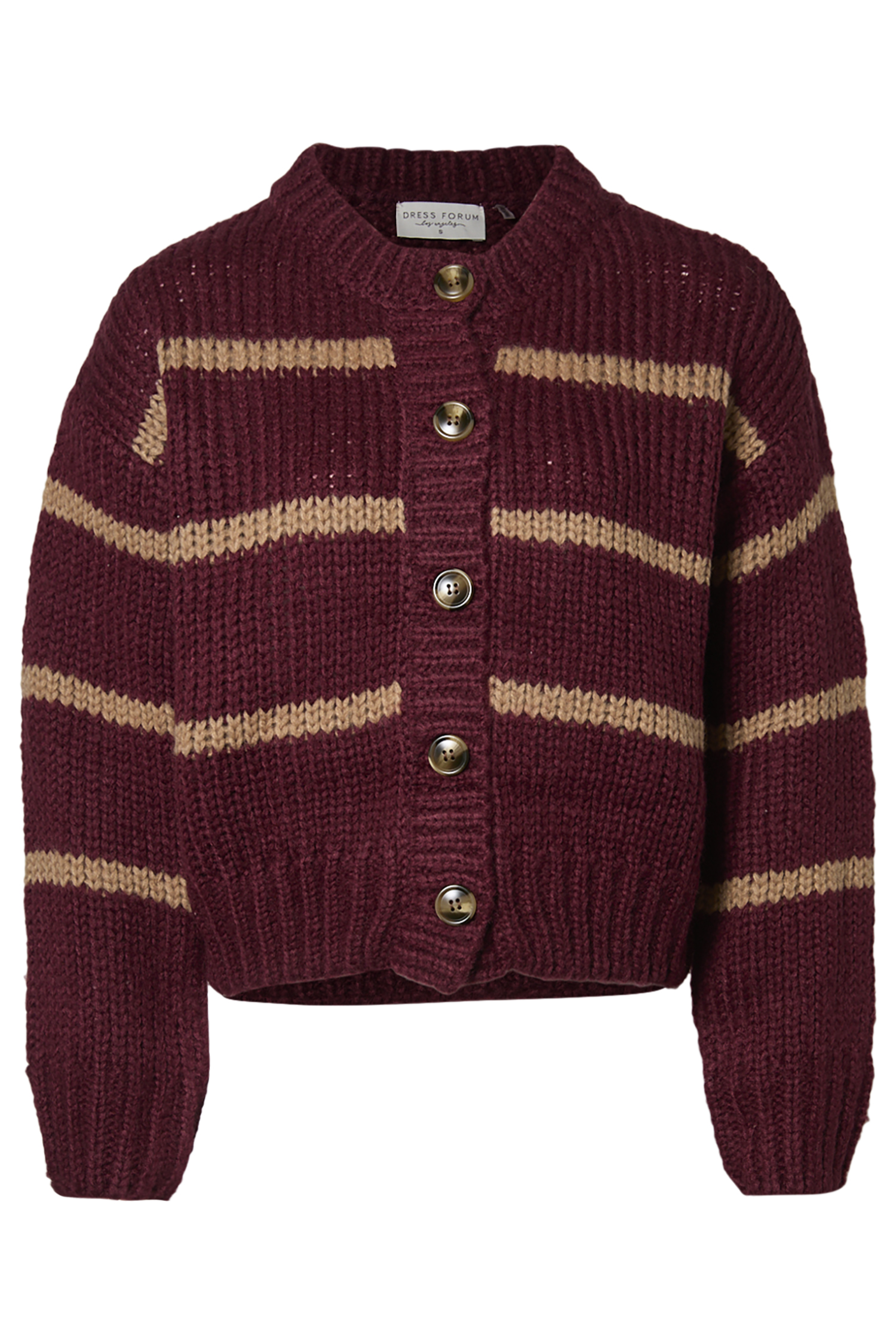 Fluffy Striped Cardigan