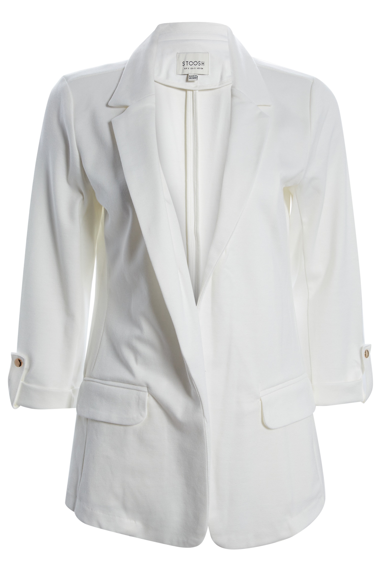 Cuffed Sleeve Ponte Blazer