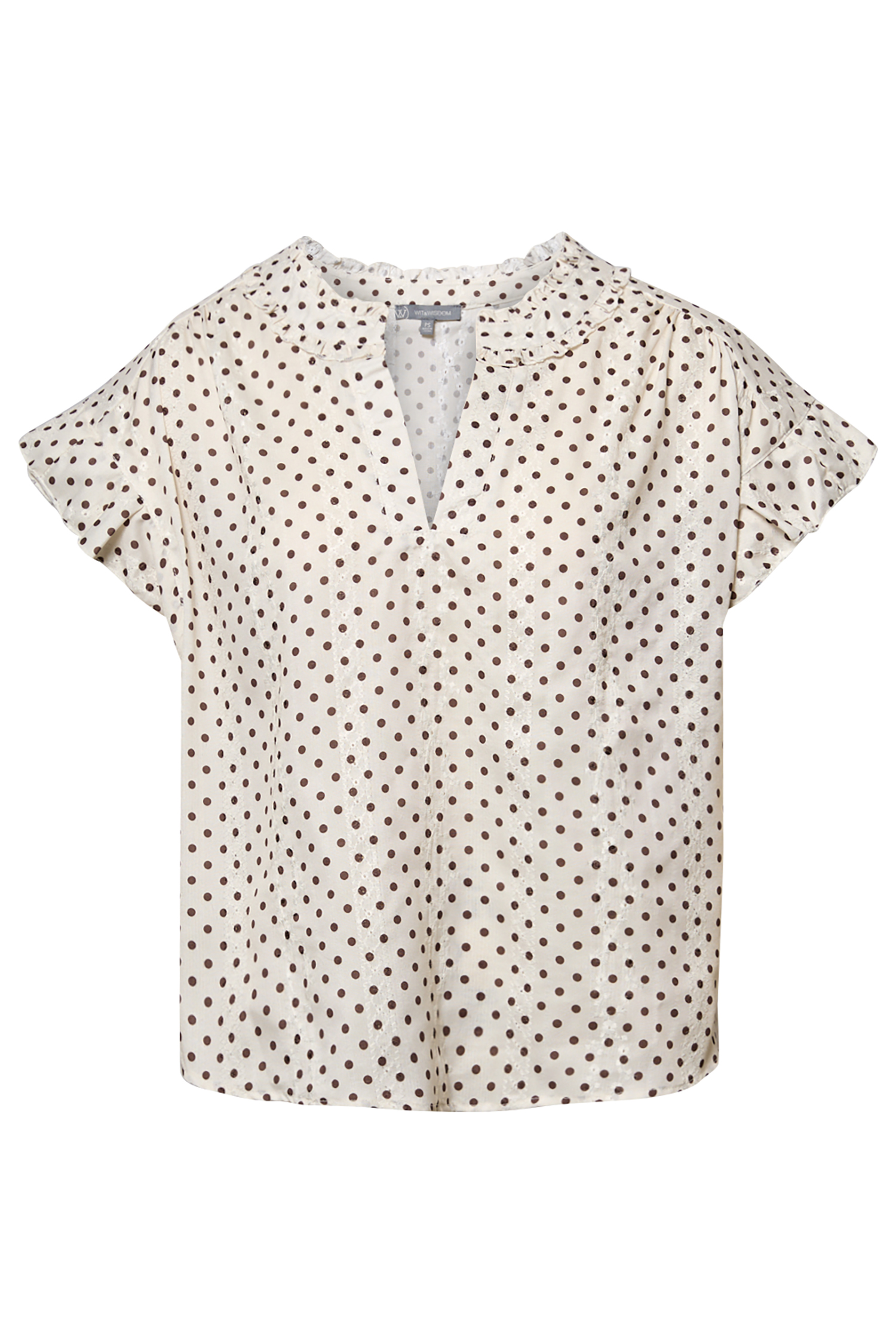 Petite Wit & Wisdom Polka Dot Blouse