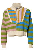 Multi Color Collared Sweater