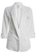 Cuffed Sleeve Ponte Blazer
