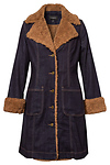 Petite Liverpool Fur Denim Coat