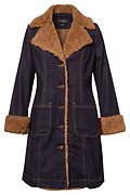 Petite Liverpool Fur Denim Coat