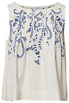 Petite Liverpool Boat Neck Woven Top