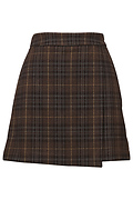 Plaid Wrap Mini Skort